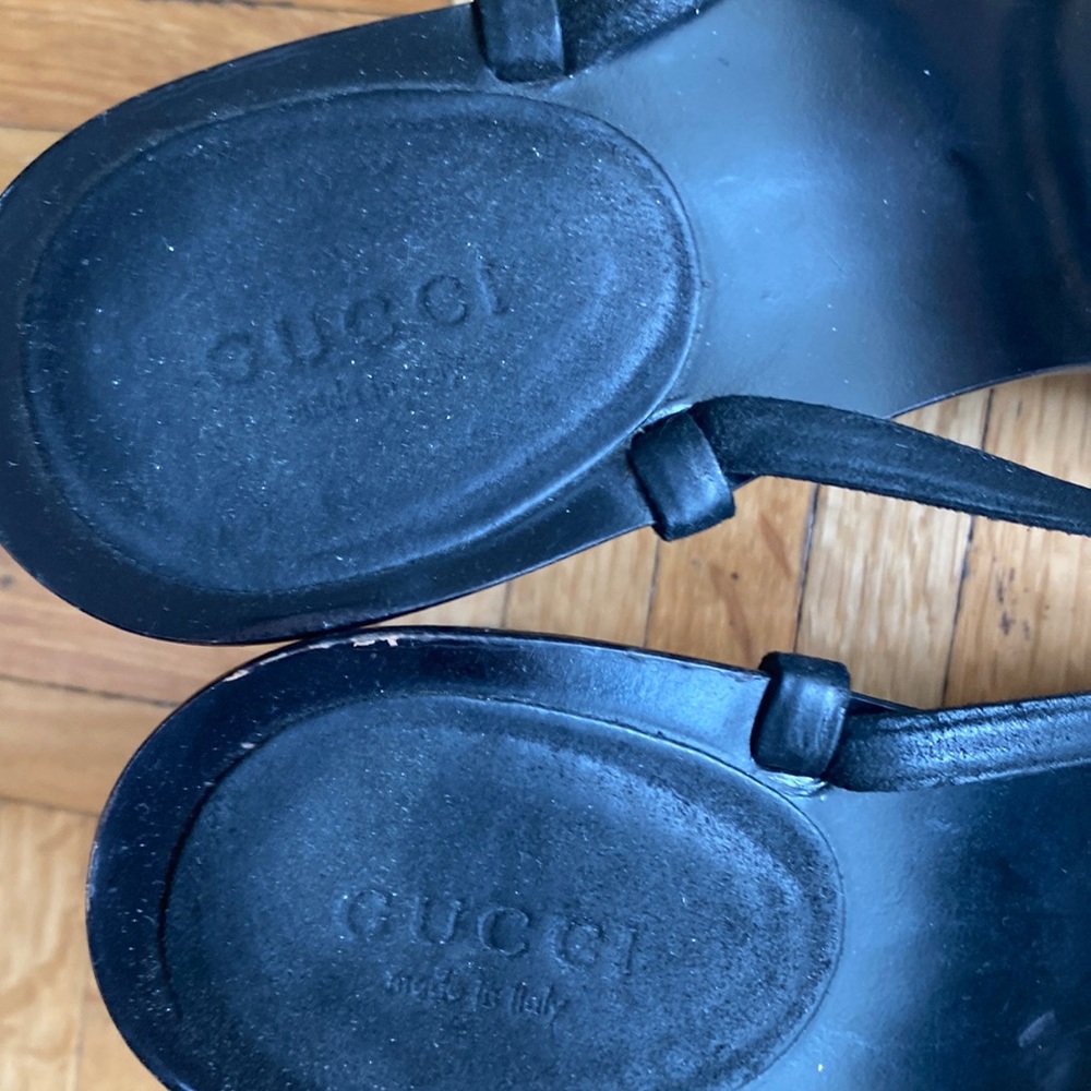 Suede Gucci heels